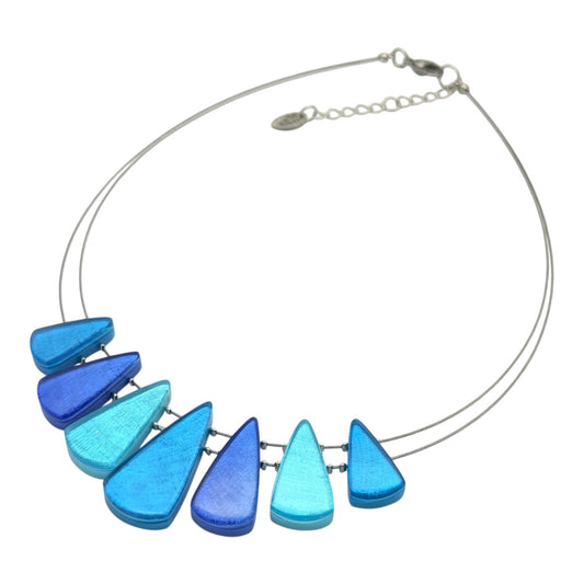 Turquoise Shell Cones Shiny Necklace