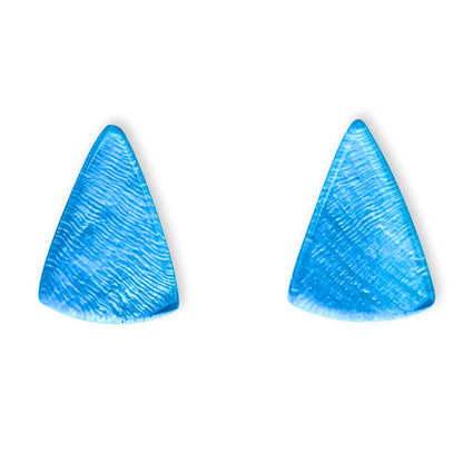 Turquoise Shell Cones Shiny Stud Earrings