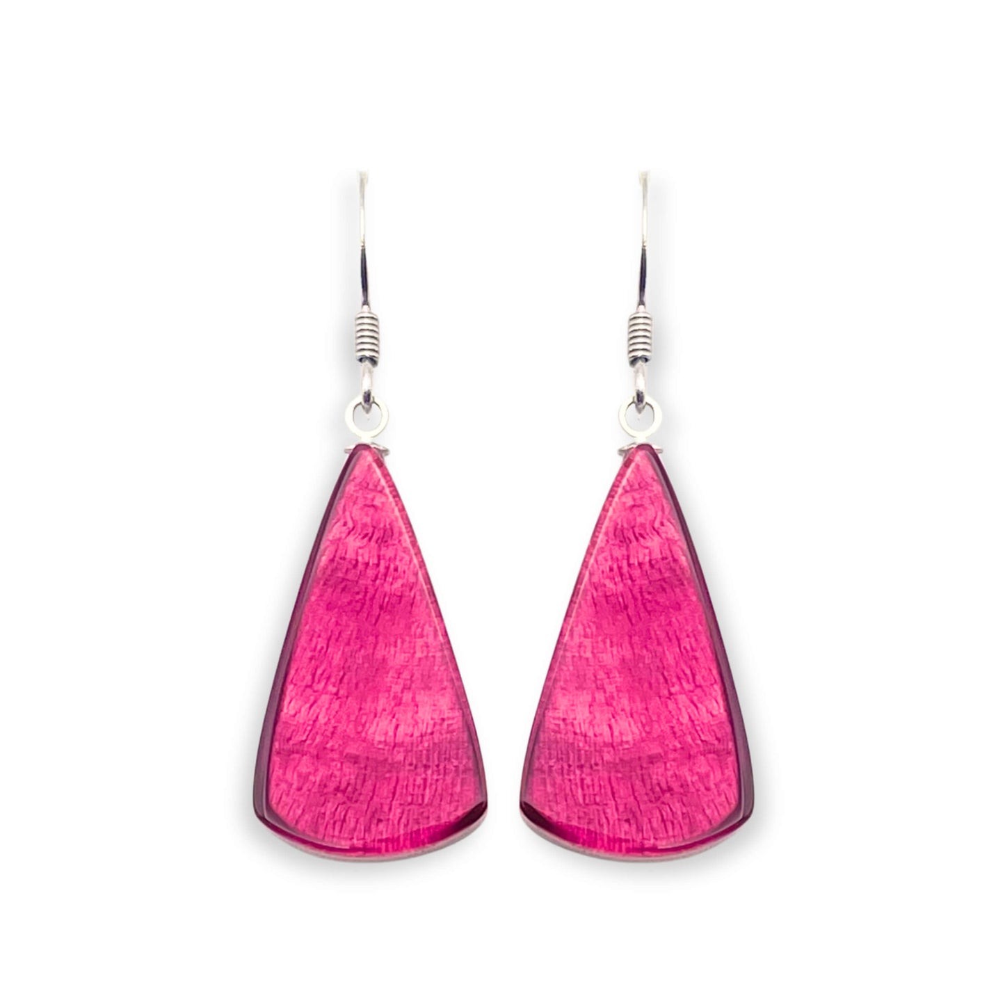 Peony Shell Cones Shiny Fish Hook Earrings