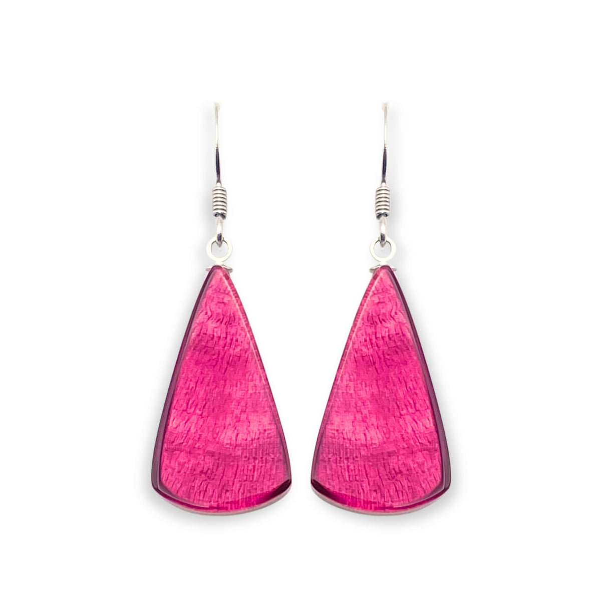 Peony Shell Cones Shiny Fish Hook Earrings