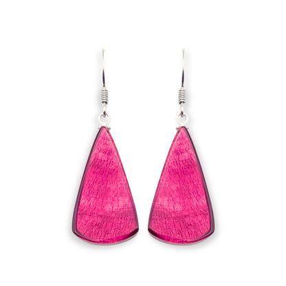 Peony Shell Cones Shiny Fish Hook Earrings