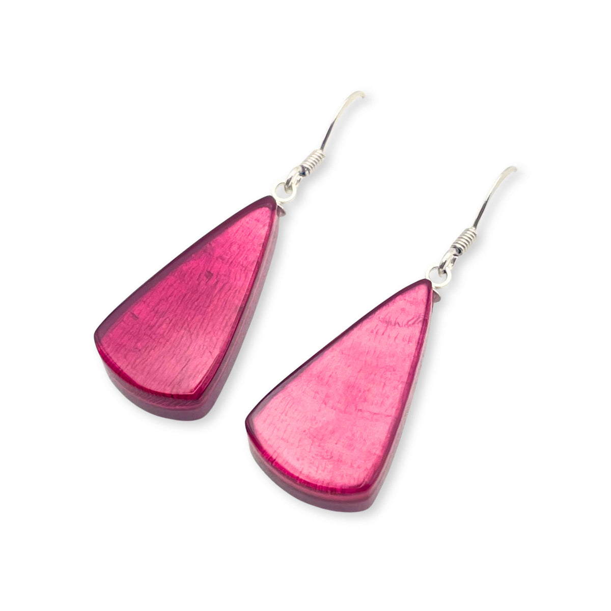 Peony Shell Cones Shiny Fish Hook Earrings