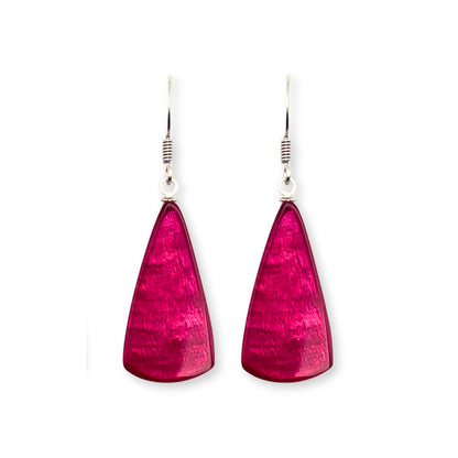 Pink Shell Cones Shiny Fish Hook Earrings