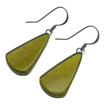 Pistachio Shell Cones Shiny Fish Hook Earrings | The Jewellery Stop