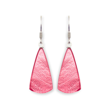 Rose Shell Cones Shiny Fish Hook Earrings