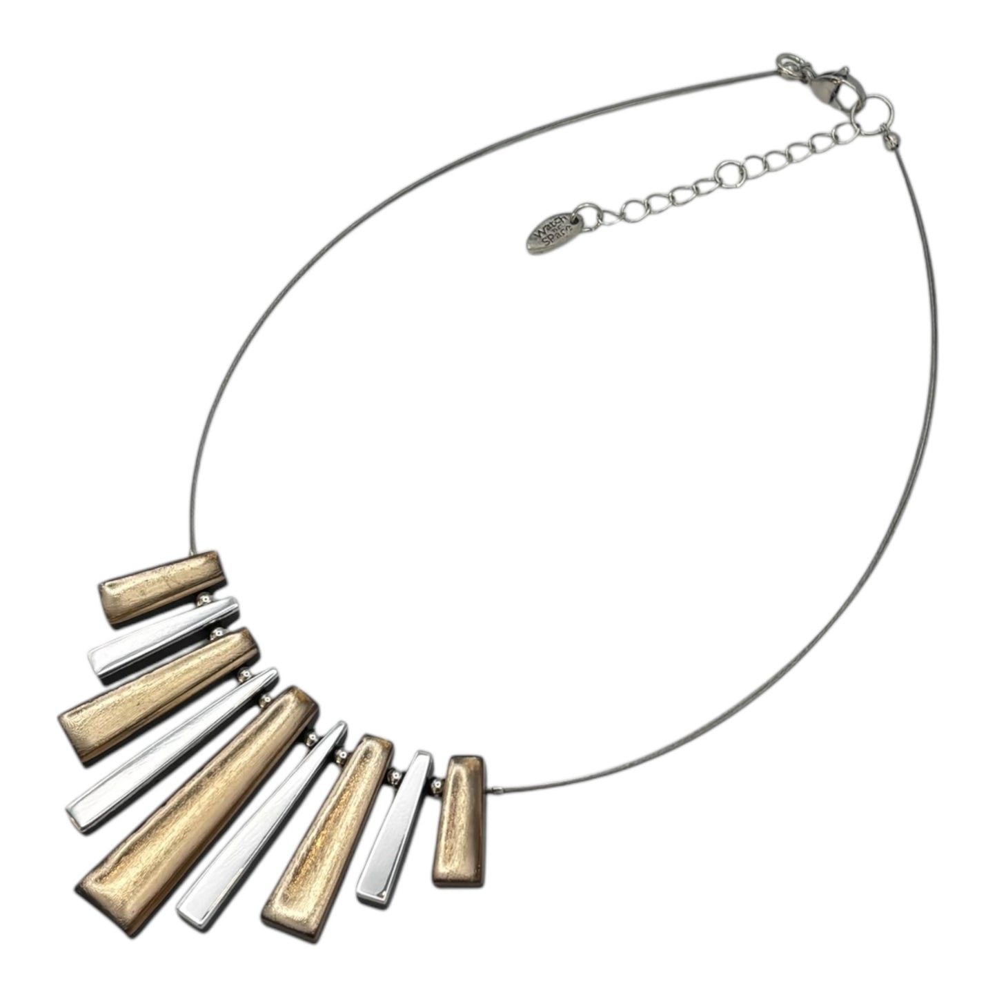 Gold Pinstripe Shiny Necklace