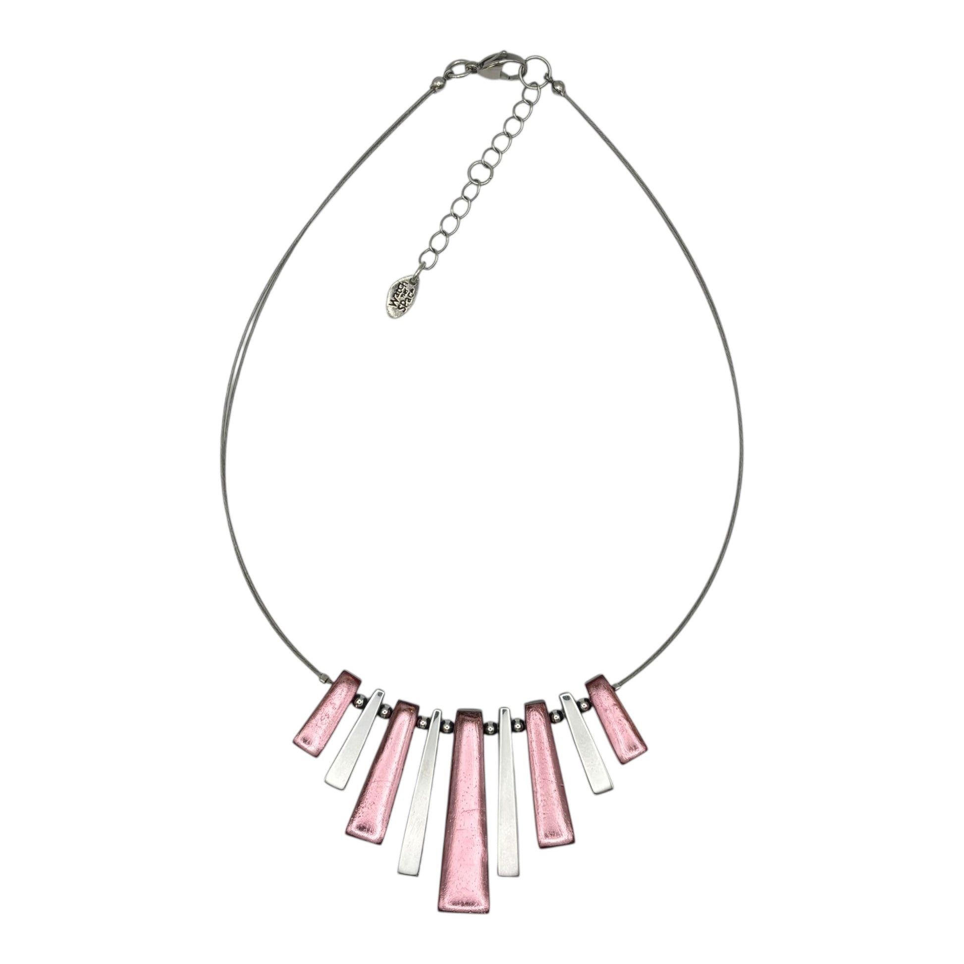 Rose Pinstripe Shiny Necklace