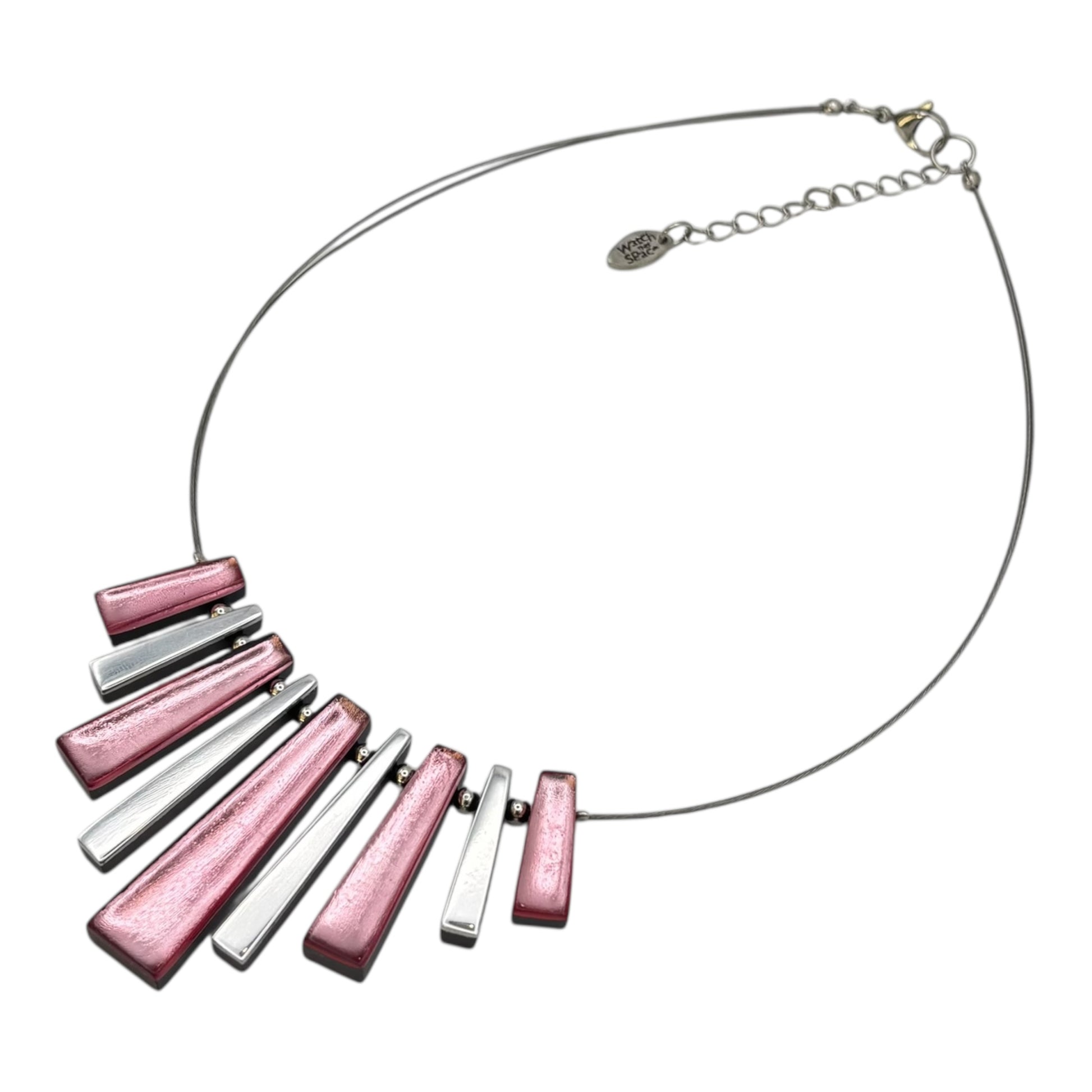 Rose Pinstripe Shiny Necklace