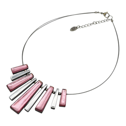 Rose Pinstripe Shiny Necklace