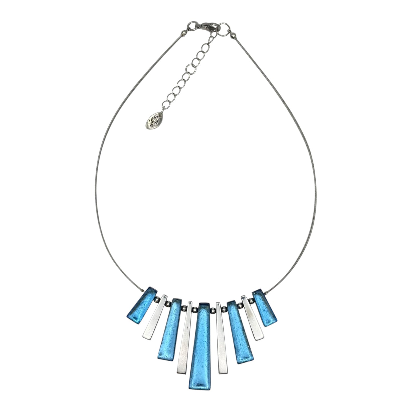Sky Pinstripe Shiny Necklace