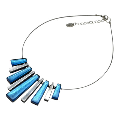 Sky Pinstripe Shiny Necklace