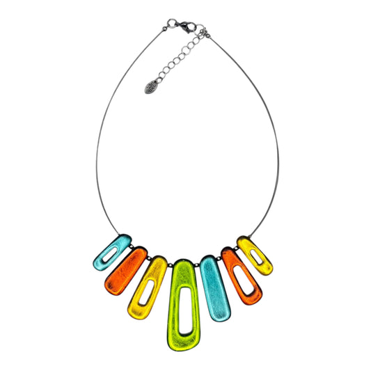 Zest Elongated Rectangles Shiny Necklace