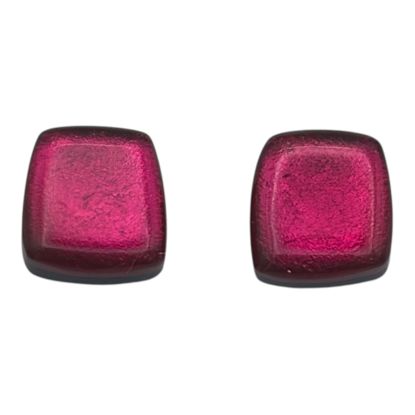 Tropical Elongated Rectangles Shiny Off-Square Stud Earrings