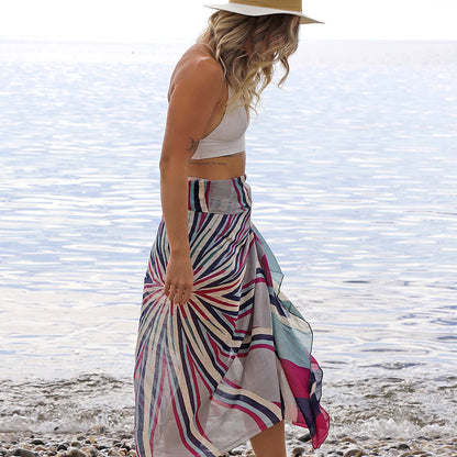 Blue and Pink Mix Starflower Scarf | The Jewellery Stop