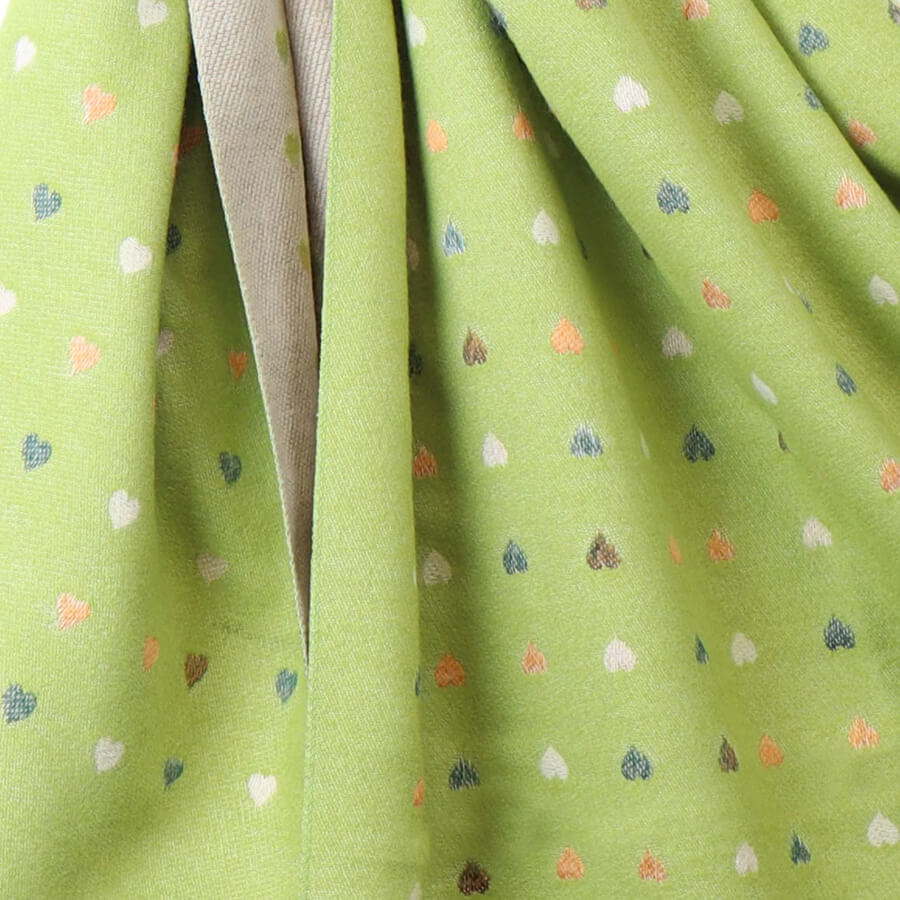 Lime Reversible Mini Polka Dot Hearts Scarf | The Jewellery Stop