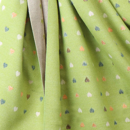 Lime Reversible Mini Polka Dot Hearts Scarf | The Jewellery Stop