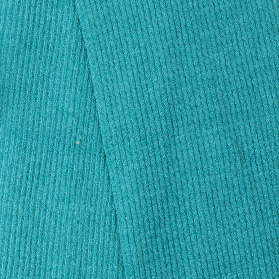 Bright Teal Cable Knit Plain Scarf | The Jewellery Stop