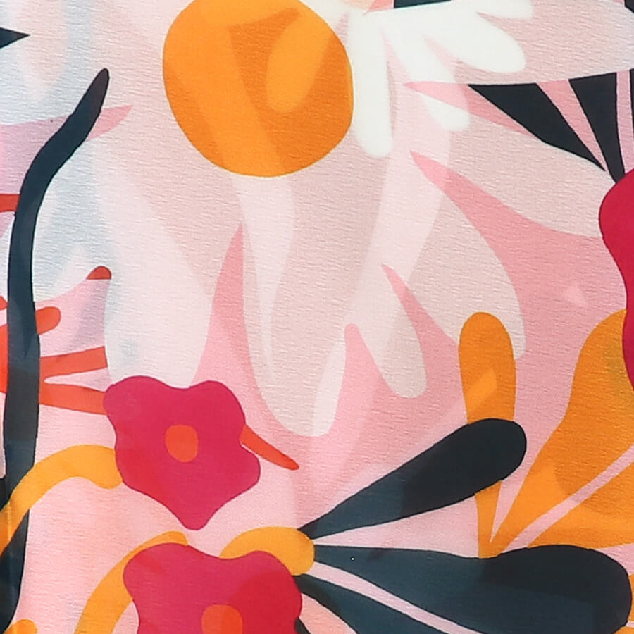 Vibrant Hot Mix Silk Feel Scarf With Floral Print | The Jewellery Stop