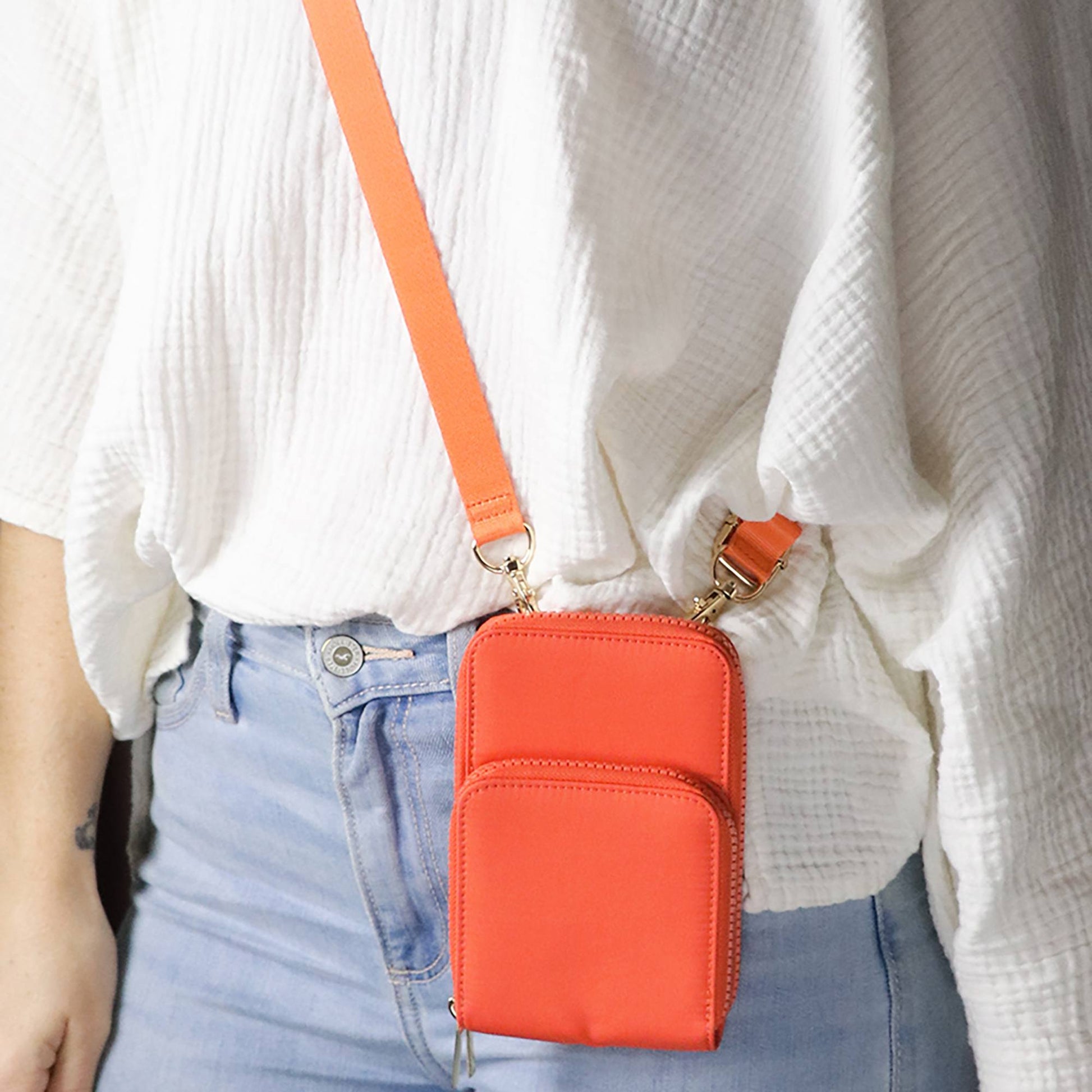 Orange Cross - Body Phone Bag | The Jewellery Stop