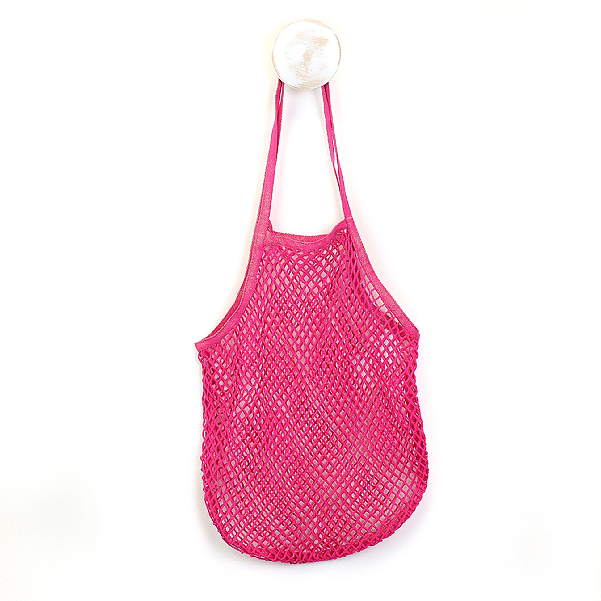 Pink String Cotton Shopping Bag