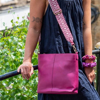 Fuchsia Vegan Leather Tote Bag | The Jewellery Stop