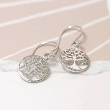 Sterling Silver Tree of Life Fish Hook Earrings | The Jewellery Stop