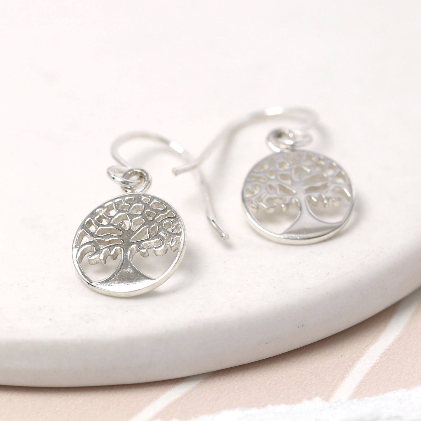 Sterling Silver Tree of Life Fish Hook Earrings | The Jewellery Stop