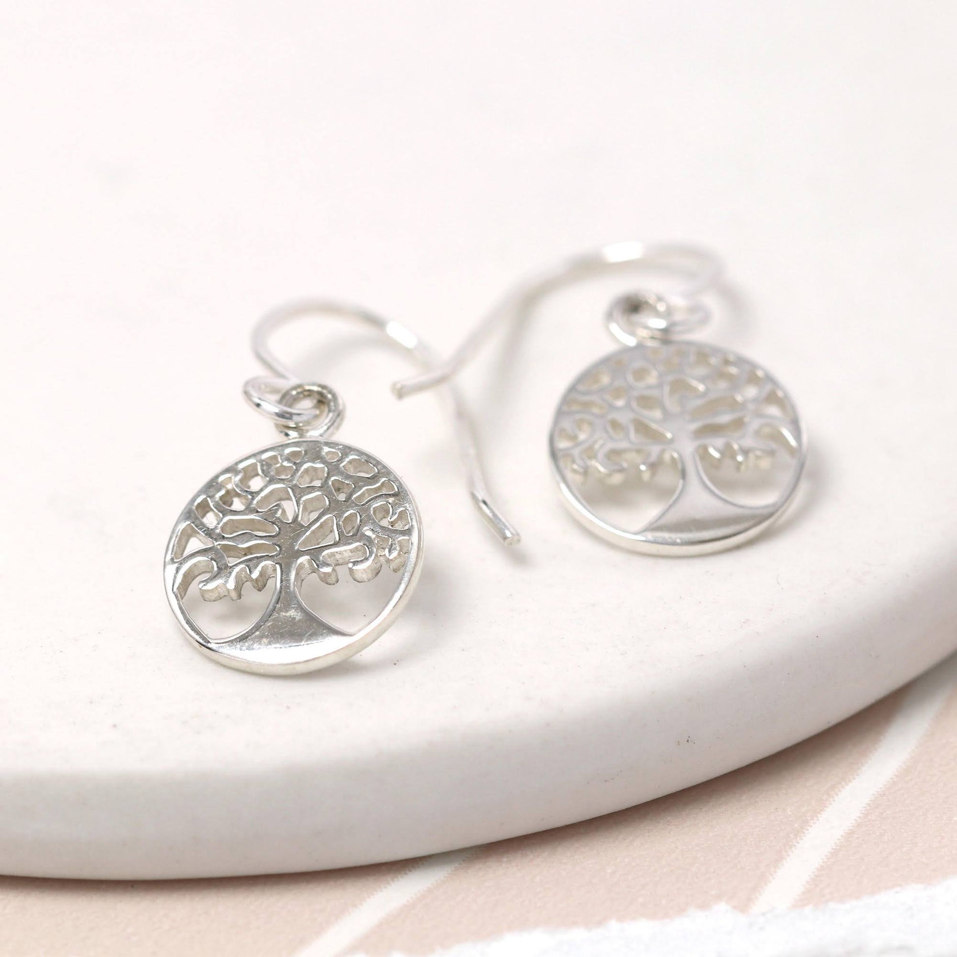 Sterling Silver Tree of Life Fish Hook Earrings | The Jewellery Stop