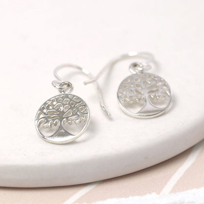 Sterling Silver Tree of Life Fish Hook Earrings | The Jewellery Stop