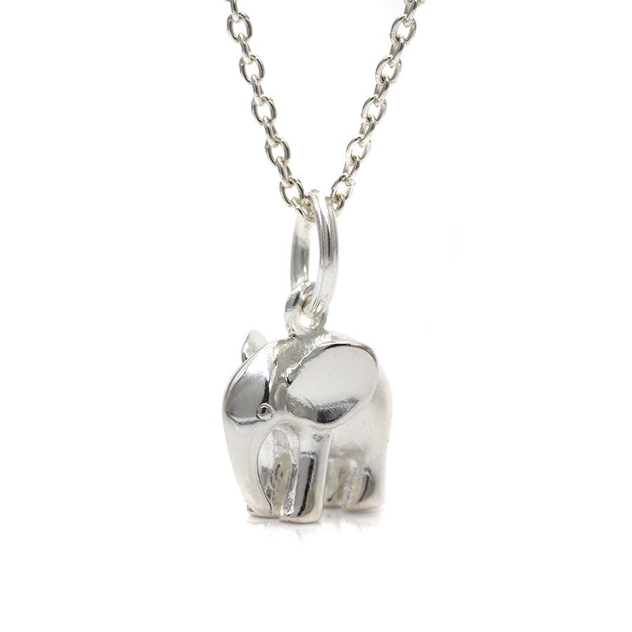Sterling Silver Elephant Pendant On Chain