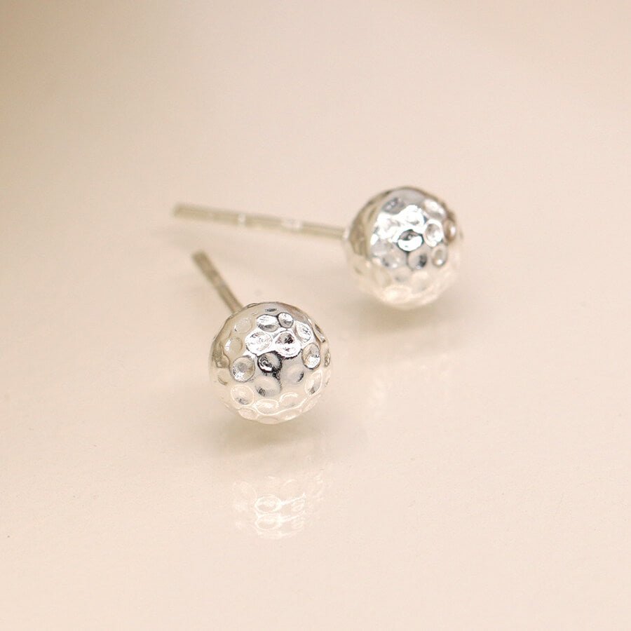 Sterling Silver Textured Orb Studs | The Jewellery Stop