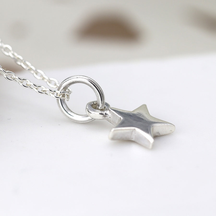 Sterling Silver Star Pendant On Chain