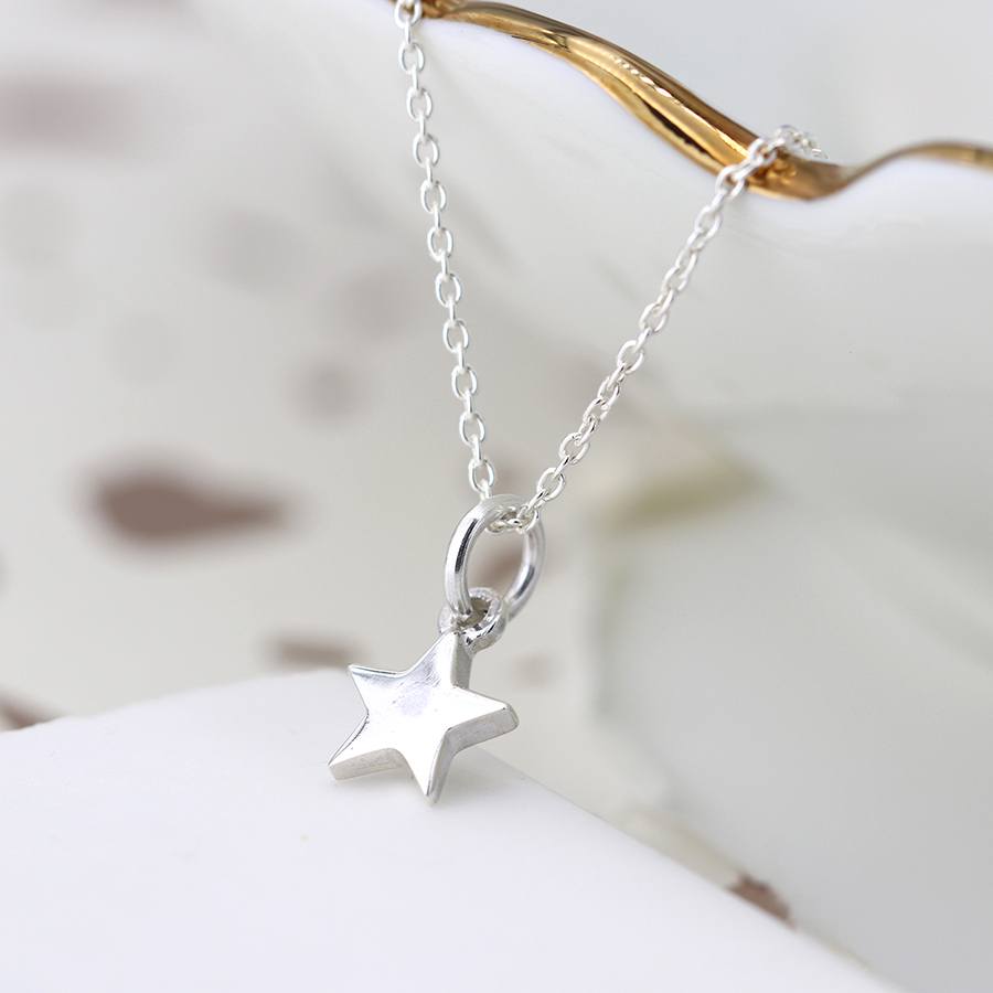Sterling Silver Star Pendant On Chain