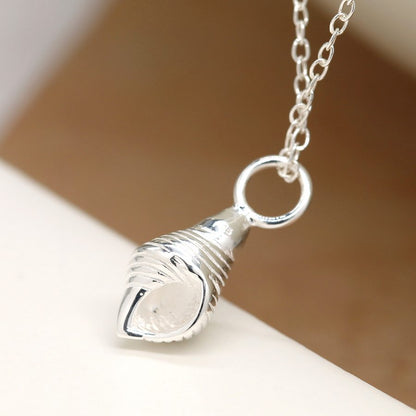 Sterling Silver Conch Shell Pendant On Chain | The Jewellery Stop