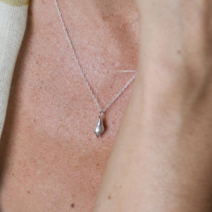 Sterling Silver Conch Shell Pendant On Chain | The Jewellery Stop