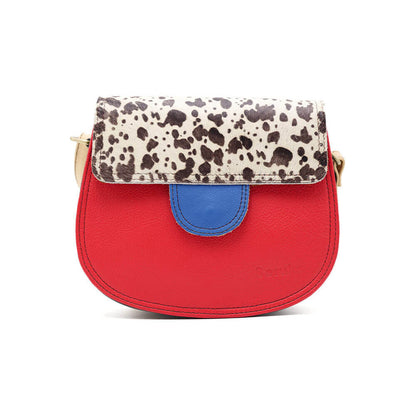 Scarlet And Animal Print Medium Leather Crossbody Bag | The Jewellery Stop