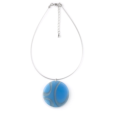 Blue Resin Curves Pendant