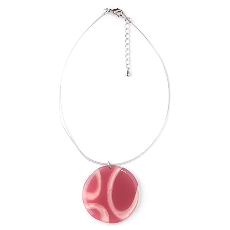 Pink Resin Curves Pendant