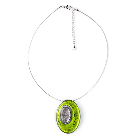 Lime Swivel Oval Pendant