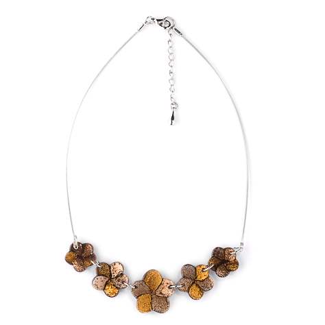 Brown Terraced Flower Necklace | The Jewellery Stop