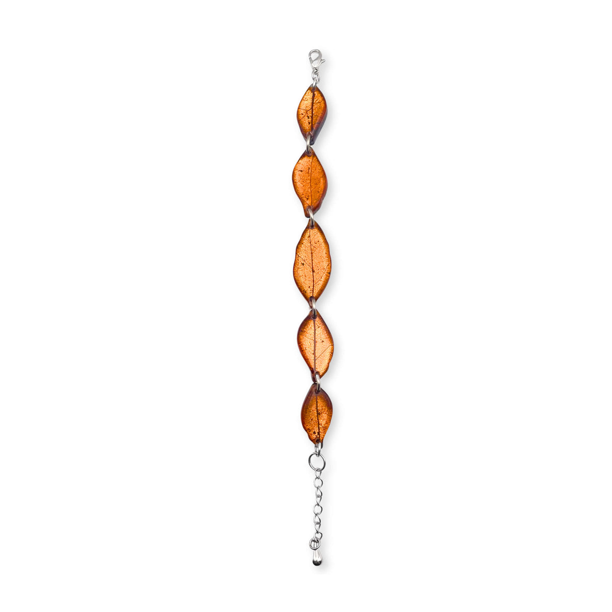 Amber Skeletal Leaf Bracelet