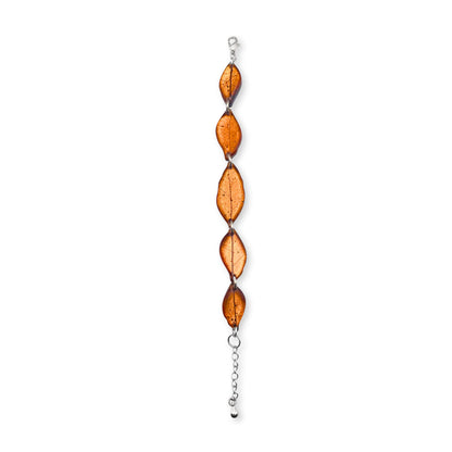 Amber Skeletal Leaf Bracelet
