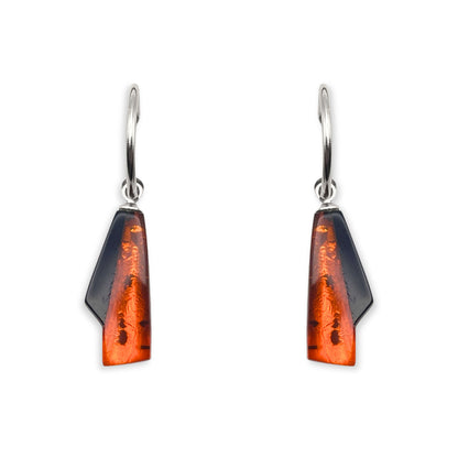 Orange Deco Creole Earrings