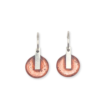 Coral Lollipop Creole Earrings