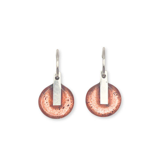 Coral Lollipop Creole Earrings
