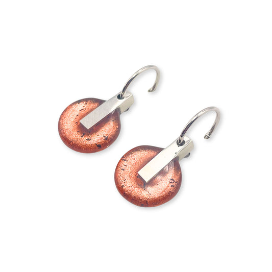 Coral Lollipop Creole Earrings