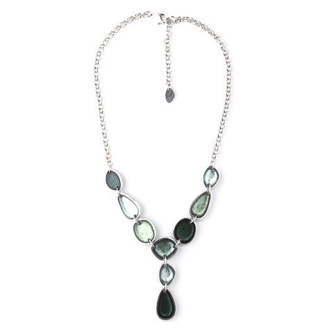 Eucalyptus Pewter Pebble Necklace | The Jewellery Stop
