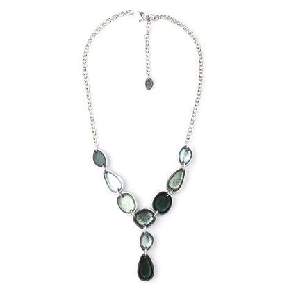 Eucalyptus Pewter Pebble Necklace | The Jewellery Stop