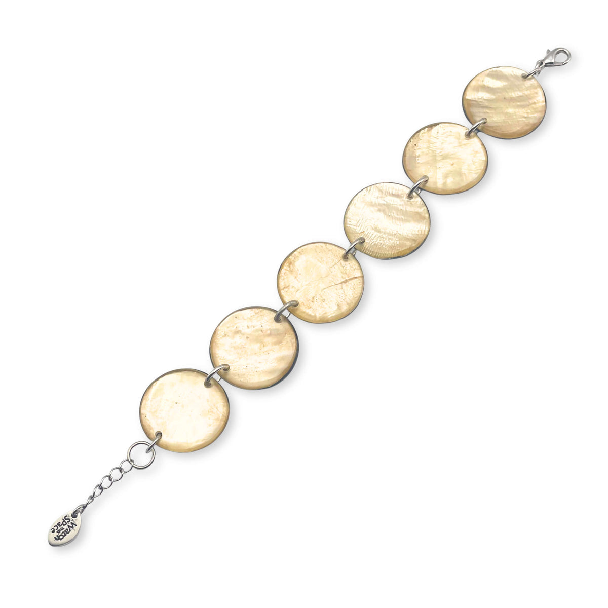 Gold Shell Flower In Resin Bracelet