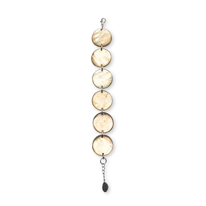 Gold Shell Flower In Resin Bracelet